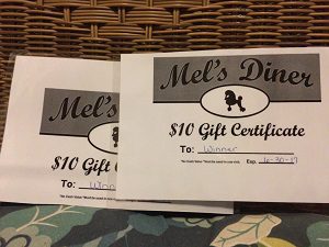 Mel's Diner Gift Certificates, Mel's Diner Prairie Grove AR